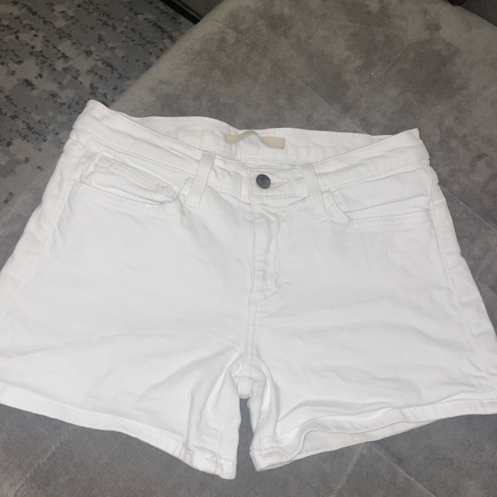 White Jean Shorts